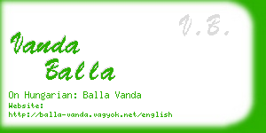 vanda balla business card